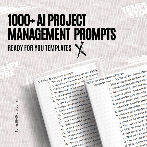 1000+ AI Project Management  Prompts